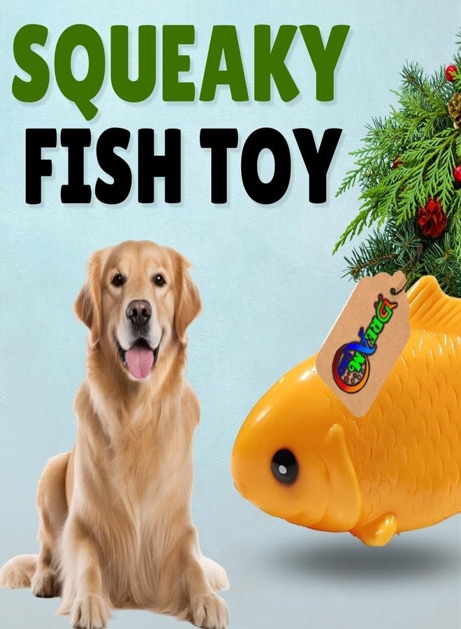 DreamAuro Fun Squeaky Fish Toy or Dogs & Cats - Engage Your Dog with The Squeaky Fish Toy, The Fish That Talks Back (with Squeaks!), Durable Rubber, Promotes Dental Health & Playful Bonding - Image 2